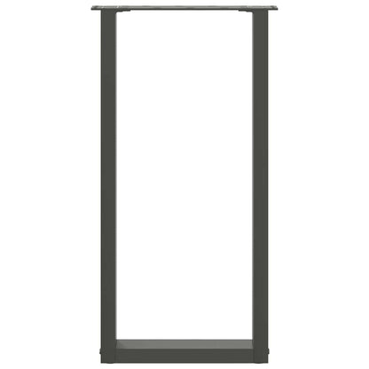 vidaXL Console Table Legs U-Shaped 2 pcs Anthracite 28x(72-73) cm Steel