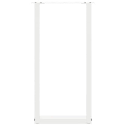 vidaXL Console Table Legs U-Shaped 2 pcs White 38x(72-73) cm Steel