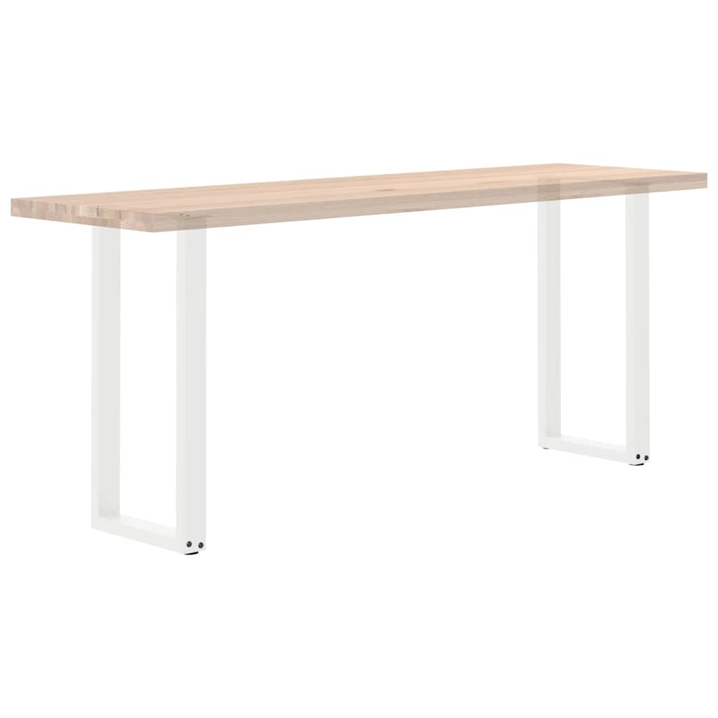 vidaXL Console Table Legs U-Shaped 2 pcs White 38x(72-73) cm Steel