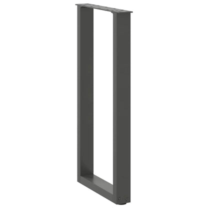 vidaXL Console Table Legs U-Shaped 2 pcs Anthracite 38x(72-73) cm Steel