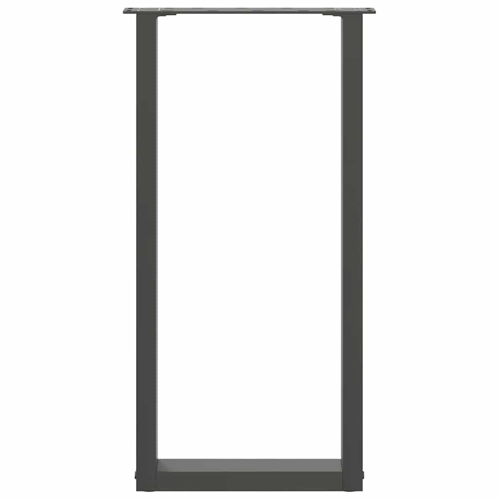 vidaXL Console Table Legs U-Shaped 2 pcs Anthracite 38x(72-73) cm Steel