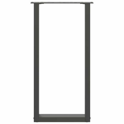 vidaXL Console Table Legs U-Shaped 2 pcs Anthracite 38x(72-73) cm Steel