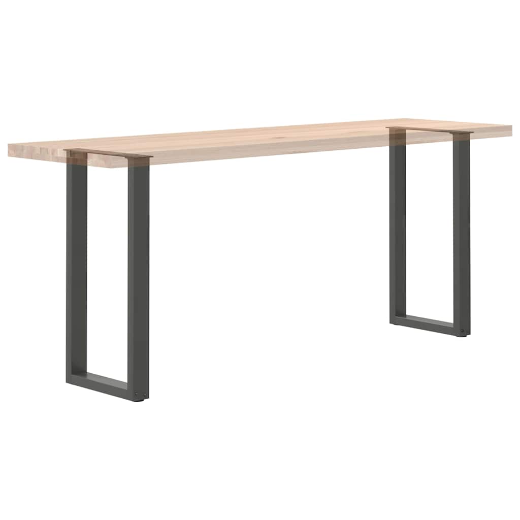 vidaXL Console Table Legs U-Shaped 2 pcs Anthracite 38x(72-73) cm Steel