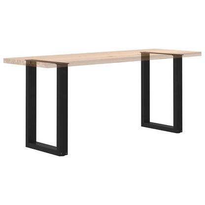 vidaXL Dining Table Legs U-Shaped 2 pcs Black 50x(72-73) cm Steel