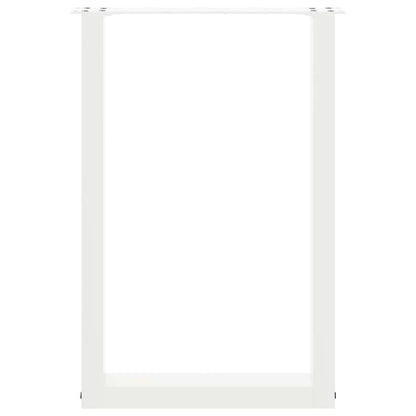 vidaXL Dining Table Legs U-Shaped 2 pcs White 50x(72-73) cm Steel