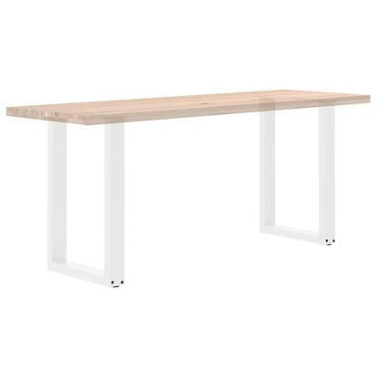 vidaXL Dining Table Legs U-Shaped 2 pcs White 50x(72-73) cm Steel