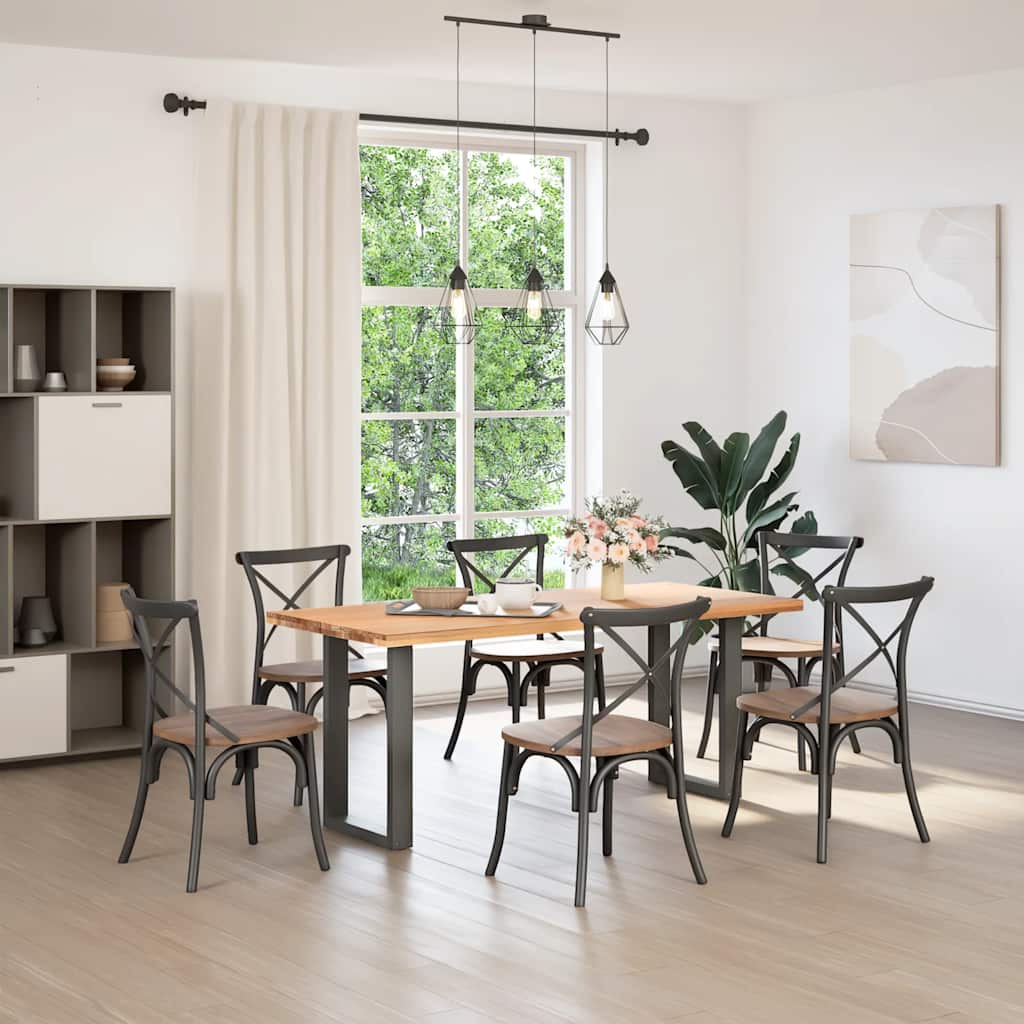 vidaXL Dining Table Legs U-Shaped 2 pcs Anthracite 50x(72-73) cm Steel