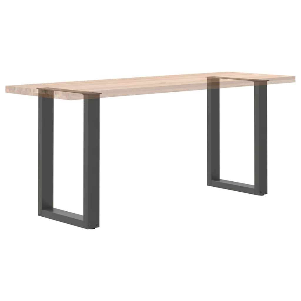 vidaXL Dining Table Legs U-Shaped 2 pcs Anthracite 50x(72-73) cm Steel