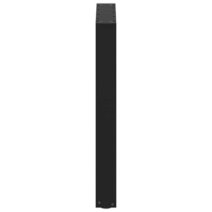 vidaXL Dining Table Legs U-Shaped 2 pcs Black 60x(72-73) cm Steel