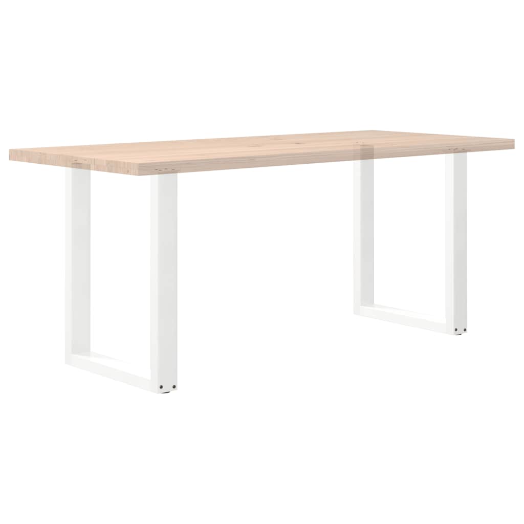vidaXL Dining Table Legs U-Shaped 2 pcs White 60x(72-73) cm Steel