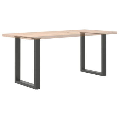 vidaXL Dining Table Legs U-Shaped 2 pcs Anthracite 60x(72-73) cm Steel