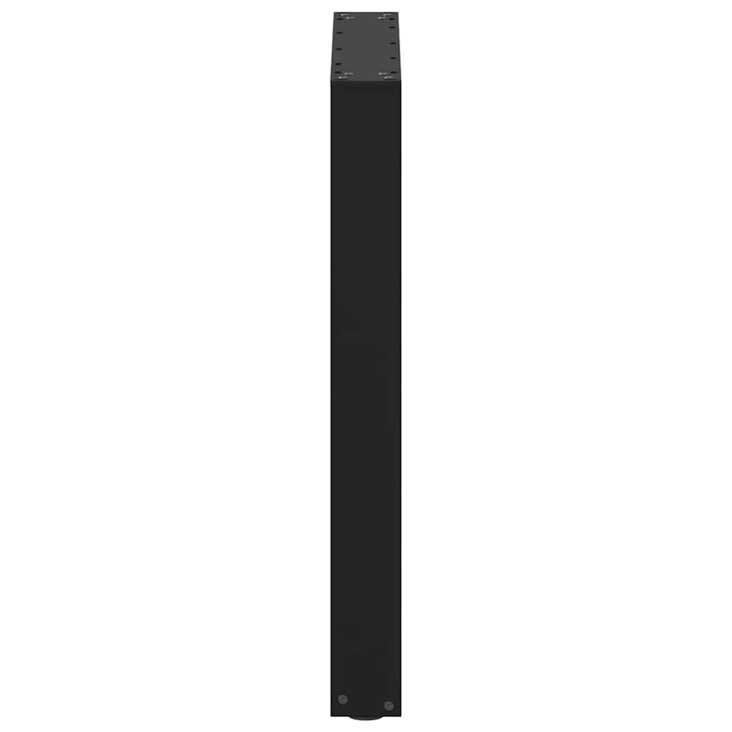vidaXL Dining Table Legs U-Shaped 2 pcs Black 70x(72-73) cm Steel