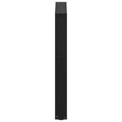 vidaXL Dining Table Legs U-Shaped 2 pcs Black 70x(72-73) cm Steel