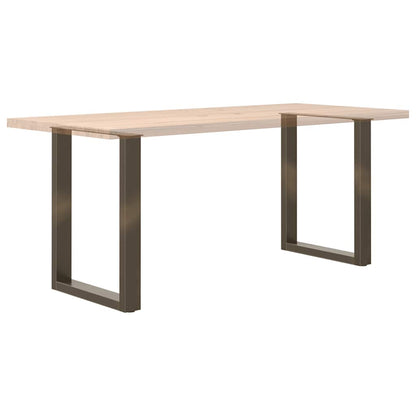 vidaXL Dining Table Legs U-Shaped 2 pcs Natural Steel 70x(72-73) cm Steel