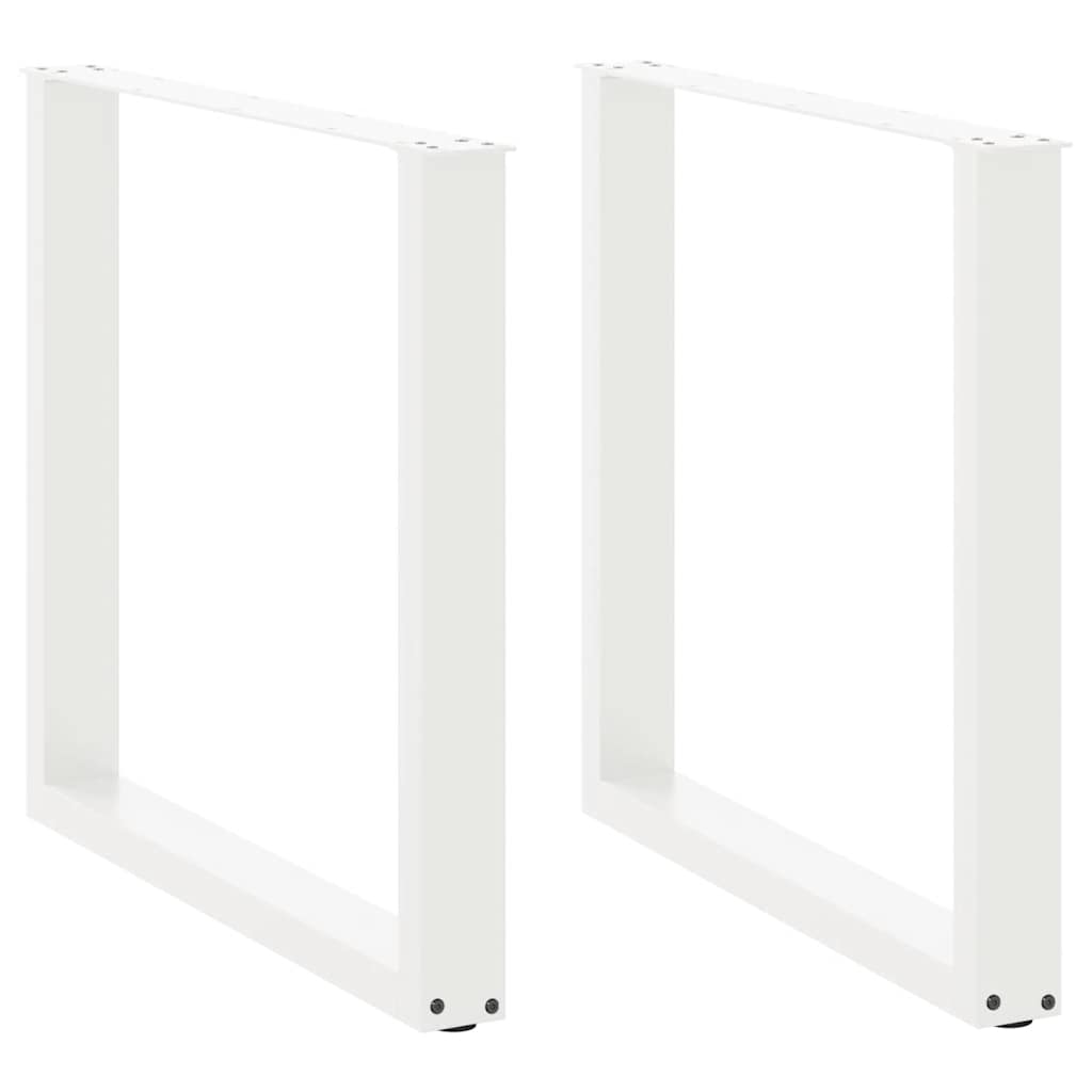 vidaXL Dining Table Legs U-Shaped 2 pcs White 80x(72-73) cm Steel