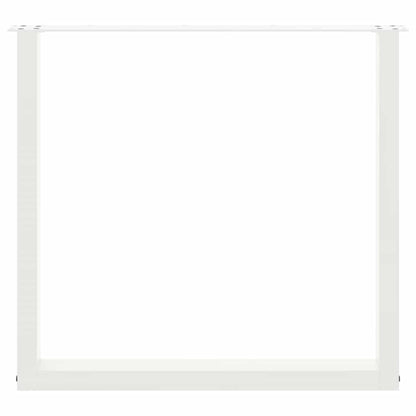 vidaXL Dining Table Legs U-Shaped 2 pcs White 80x(72-73) cm Steel