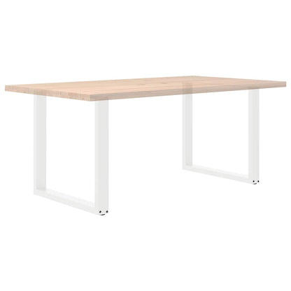 vidaXL Dining Table Legs U-Shaped 2 pcs White 80x(72-73) cm Steel