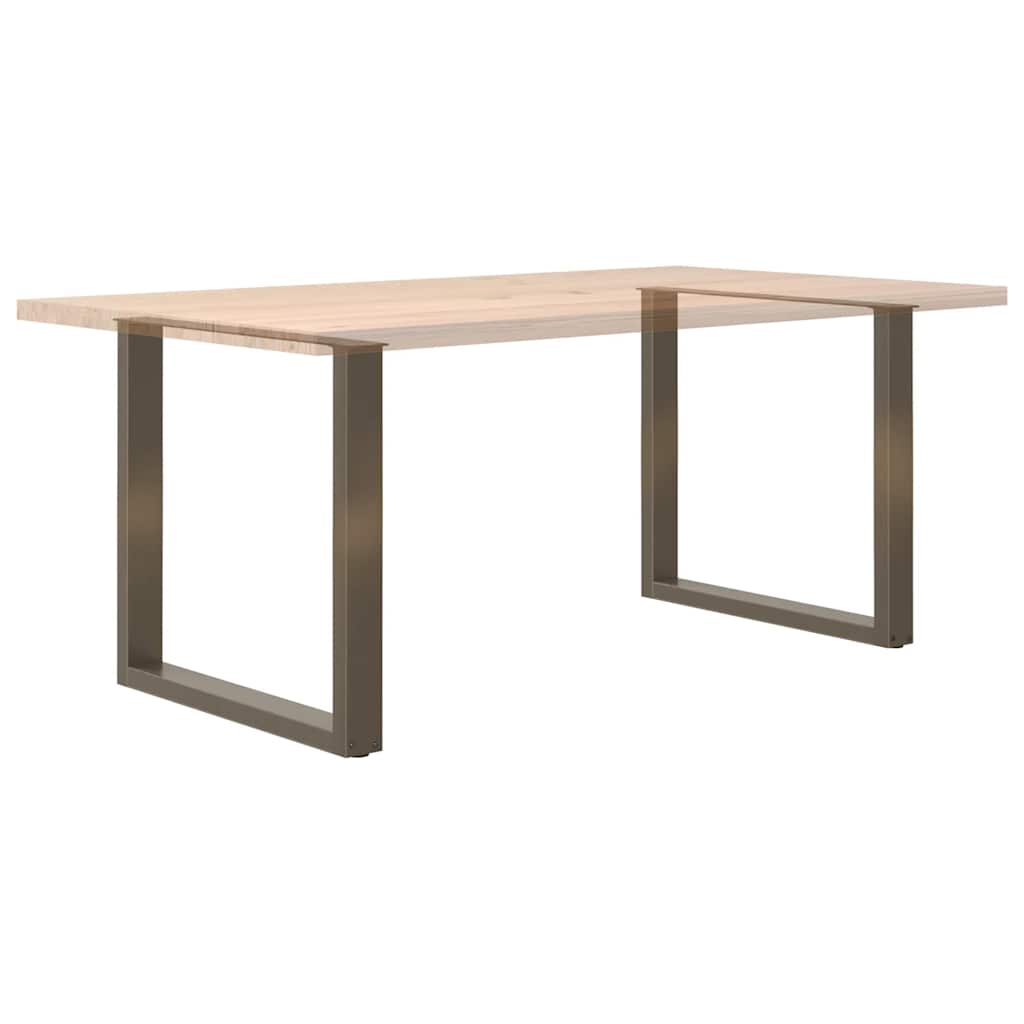 vidaXL Dining Table Legs U-Shaped 2 pcs Natural Steel 80x(72-73) cm Steel