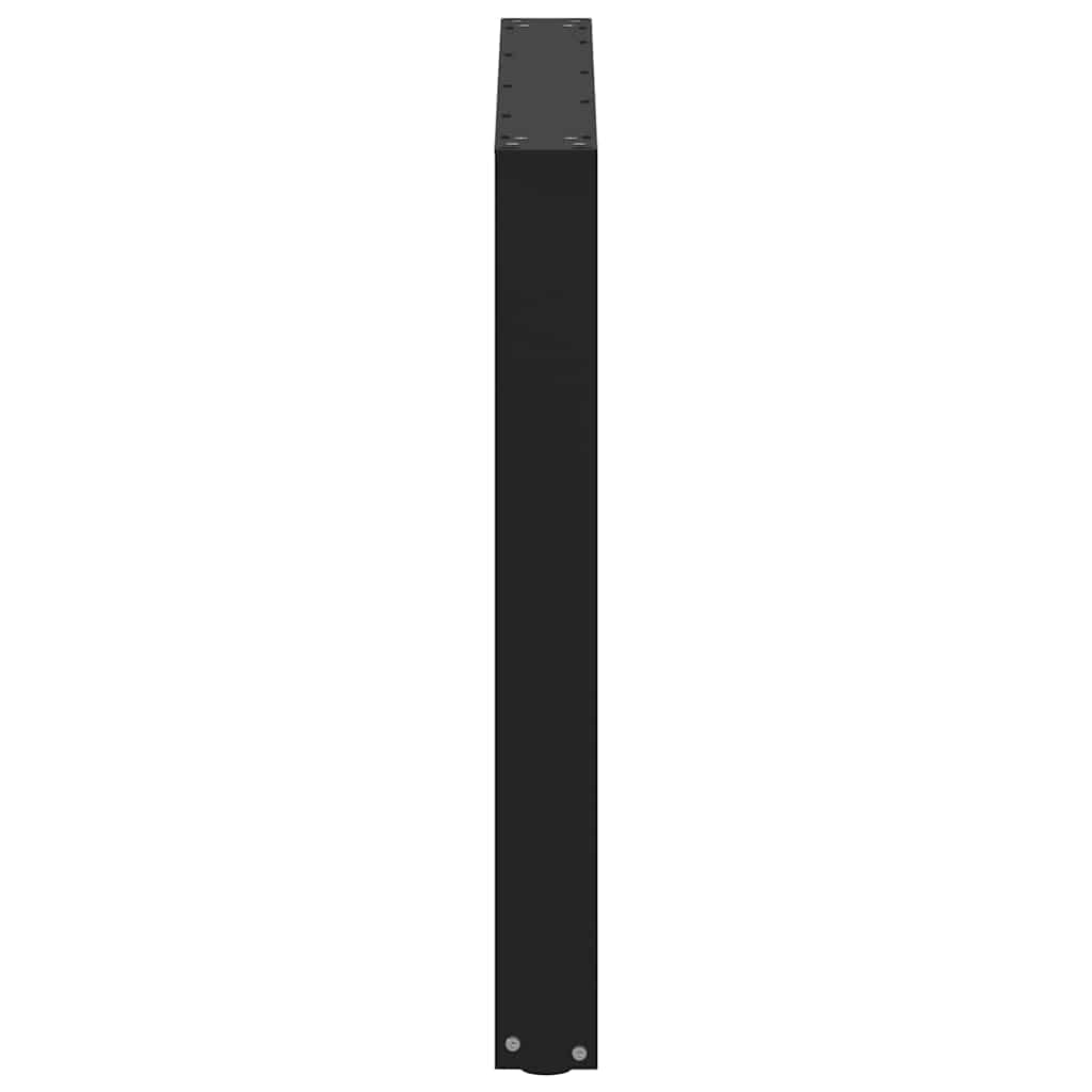 vidaXL Dining Table Legs U-Shaped 2 pcs Black 90x(72-73) cm Steel