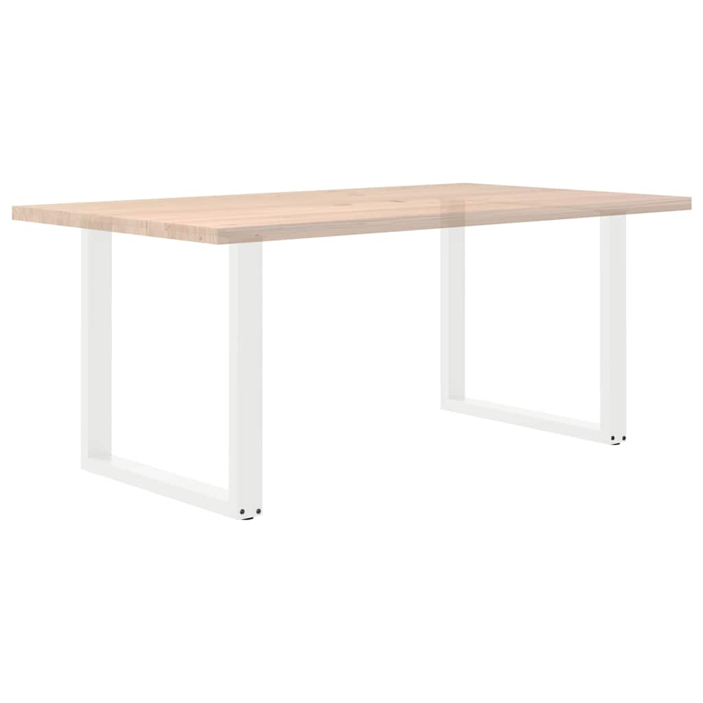 vidaXL Dining Table Legs U-Shaped 2 pcs White 90x(72-73) cm Steel