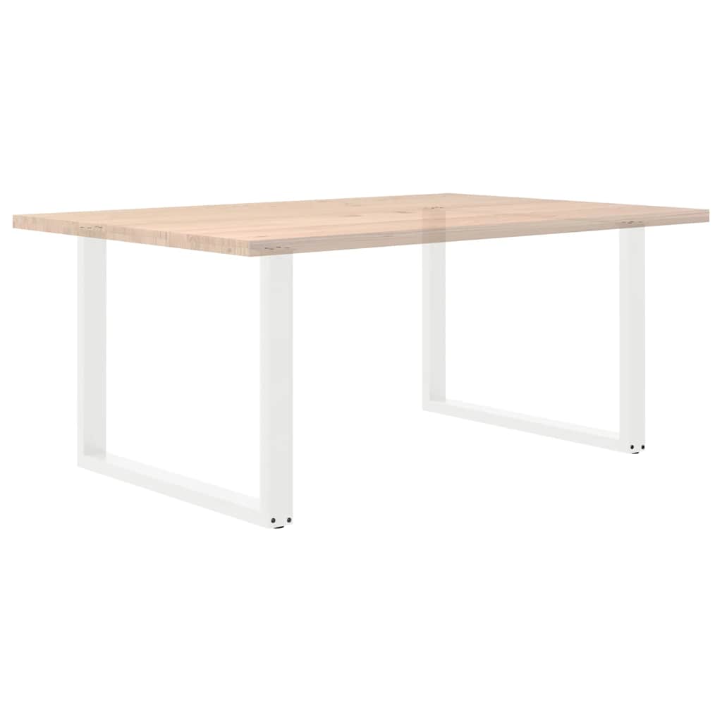 vidaXL Dining Table Legs U-Shaped 2 pcs White 100x(72-73) cm Steel