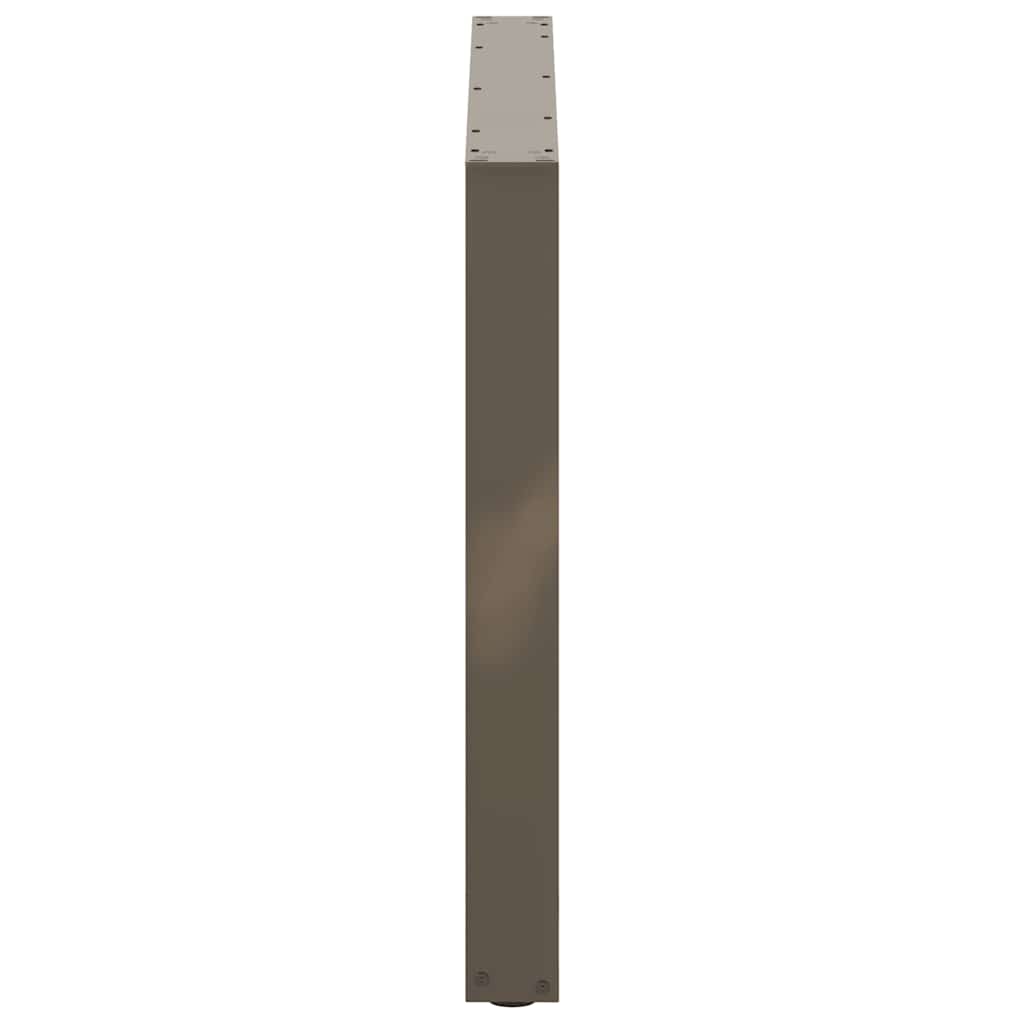 vidaXL Dining Table Legs U-Shaped 2 pcs Natural Steel 100x(72-73) cm Steel