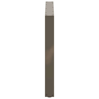 vidaXL Dining Table Legs U-Shaped 2 pcs Natural Steel 100x(72-73) cm Steel