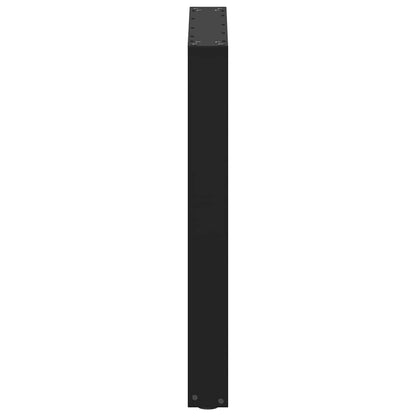 vidaXL Dining Table Legs U-Shaped 3 pcs Black 70x(72-73) cm Steel