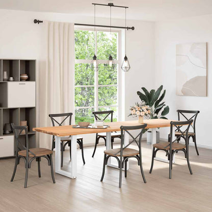 vidaXL Dining Table Legs U-Shaped 3 pcs White 70x(72-73) cm Steel