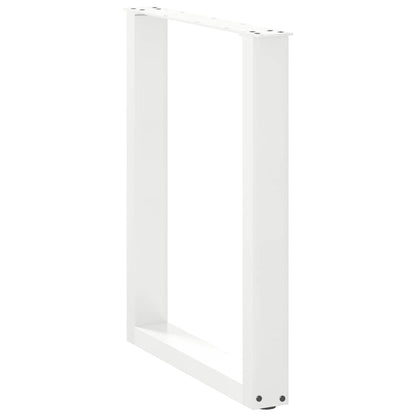 vidaXL Dining Table Legs U-Shaped 3 pcs White 70x(72-73) cm Steel