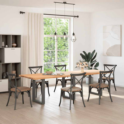 vidaXL Dining Table Legs U-Shaped 3 pcs Anthracite 70x(72-73) cm Steel