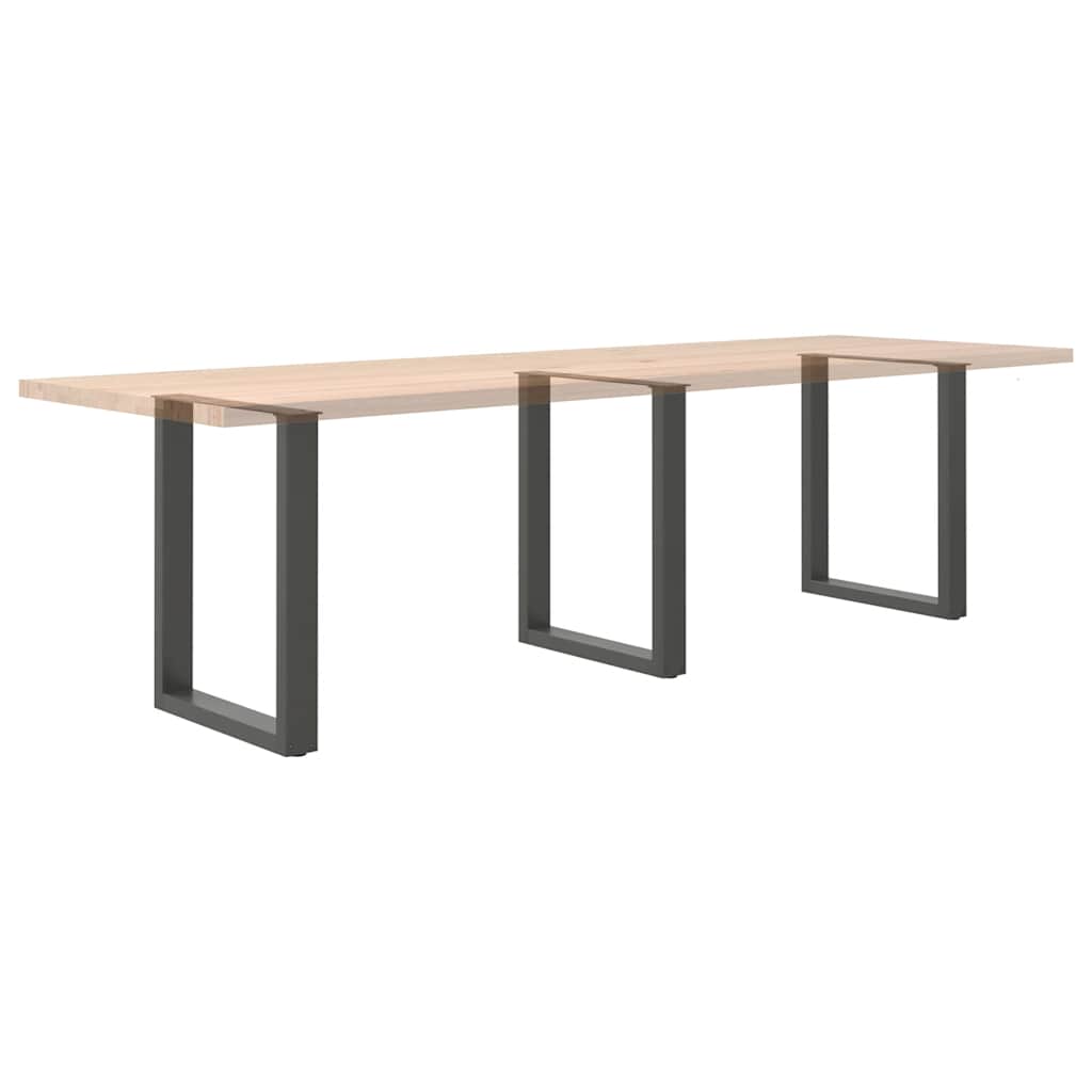vidaXL Dining Table Legs U-Shaped 3 pcs Anthracite 70x(72-73) cm Steel
