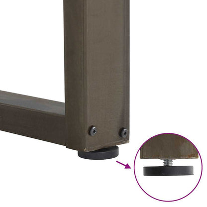 vidaXL Dining Table Legs U-Shaped 3 pcs Natural Steel 70x(72-73) cm Steel