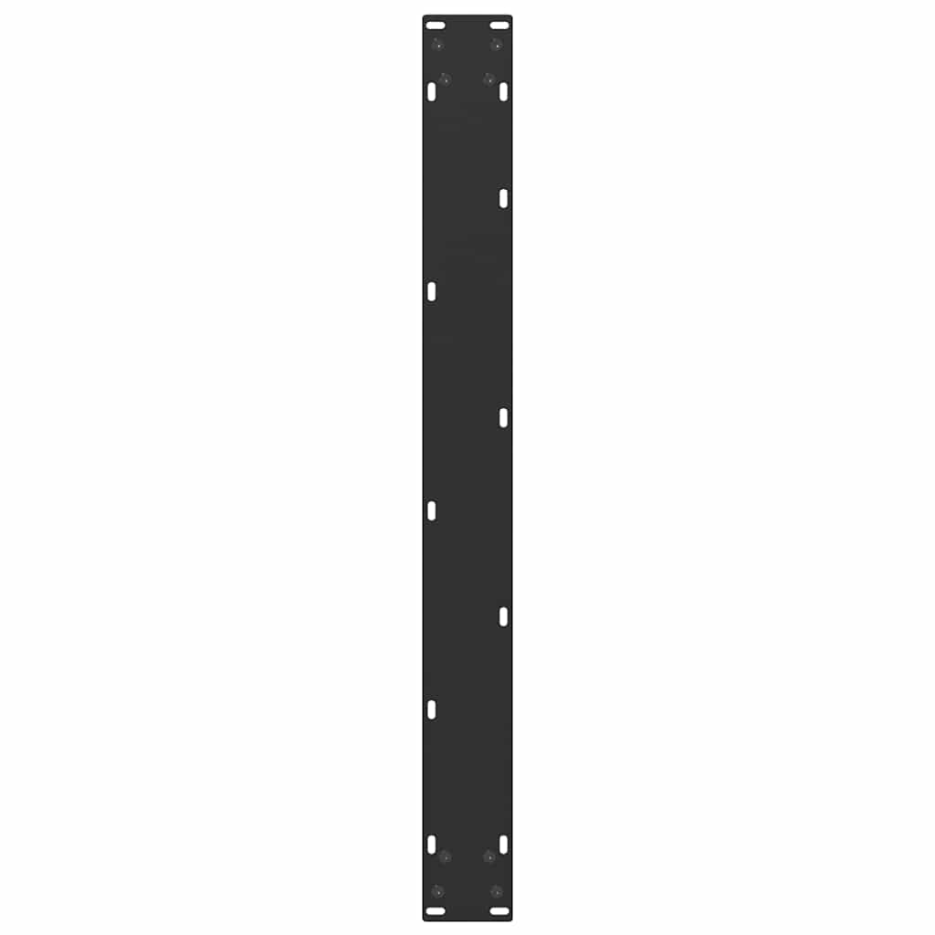 vidaXL Dining Table Legs U-Shaped 3 pcs Black 80x(72-73) cm Steel
