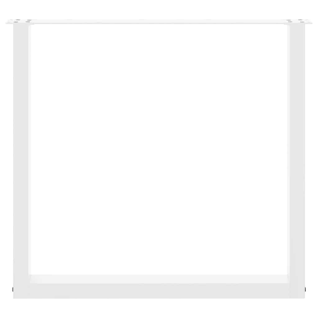 vidaXL Dining Table Legs U-Shaped 3 pcs White 80x(72-73) cm Steel