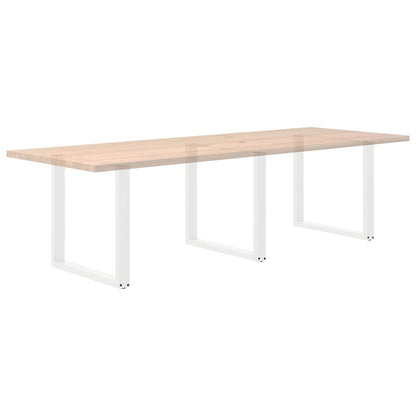 vidaXL Dining Table Legs U-Shaped 3 pcs White 80x(72-73) cm Steel