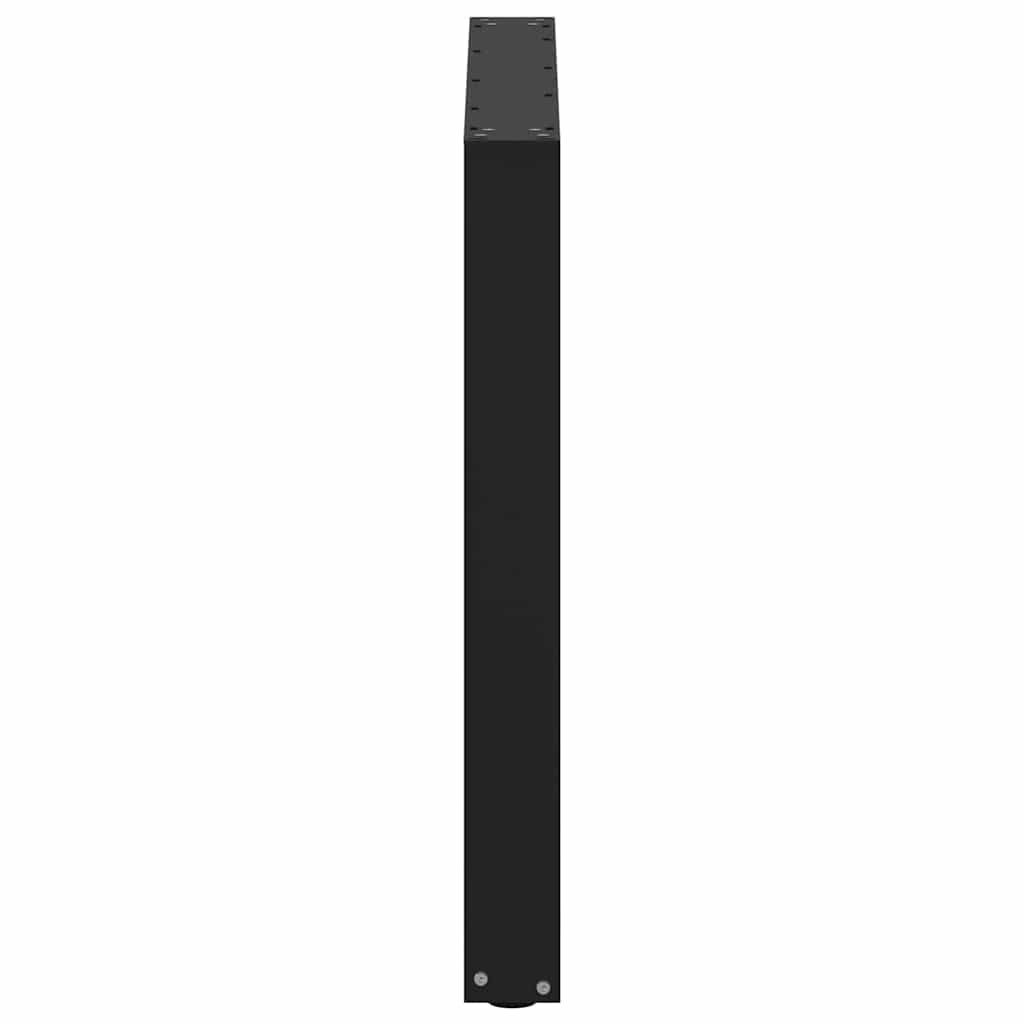 vidaXL Dining Table Legs U-Shaped 3 pcs Black 90x(72-73) cm Steel