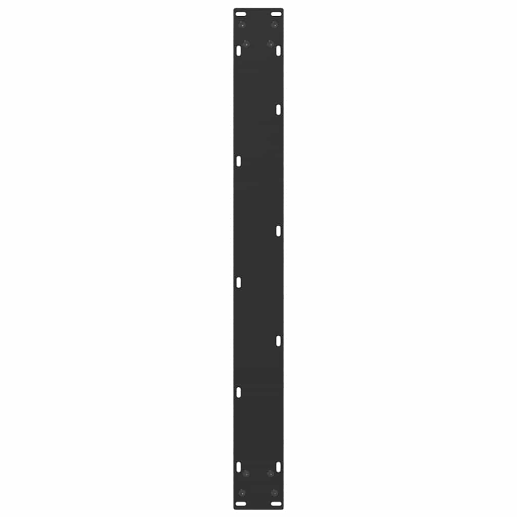 vidaXL Dining Table Legs U-Shaped 3 pcs Black 90x(72-73) cm Steel