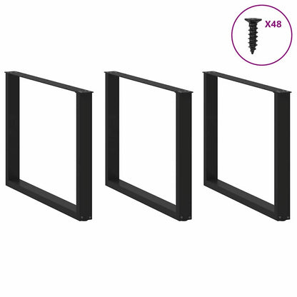 vidaXL Coffee Table Leg | Set of 2 | Black | Powder-coated steel | Standard