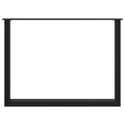 vidaXL Coffee Table Leg | Set of 2 | Black | Powder-coated steel | Standard