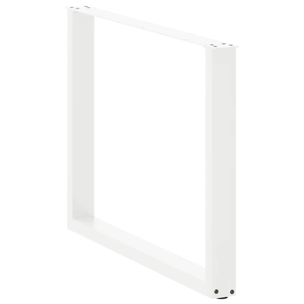 vidaXL Dining Table Legs U-Shaped 3 pcs White 100x(72-73) cm Steel