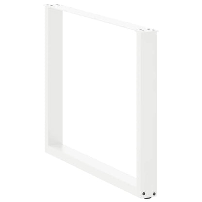 vidaXL Dining Table Legs U-Shaped 3 pcs White 100x(72-73) cm Steel