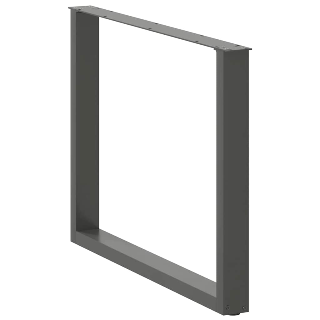 vidaXL Dining Table Legs U-Shaped 3 pcs Anthracite 100x(72-73) cm Steel
