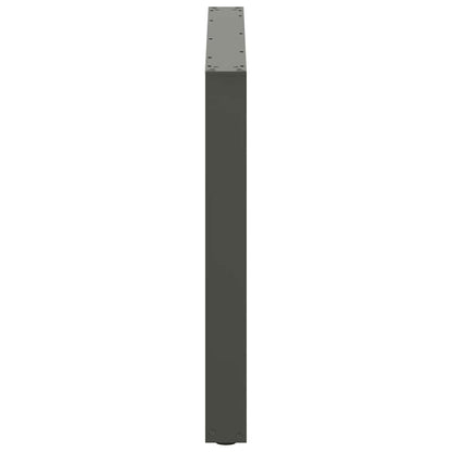 vidaXL Dining Table Legs U-Shaped 3 pcs Anthracite 100x(72-73) cm Steel