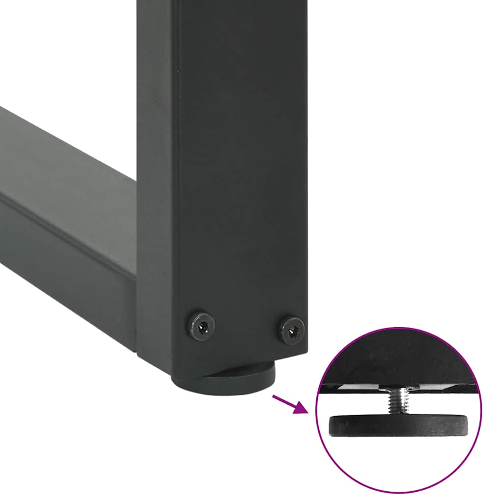 vidaXL Dining Table Legs U-Shaped 3 pcs Anthracite 100x(72-73) cm Steel