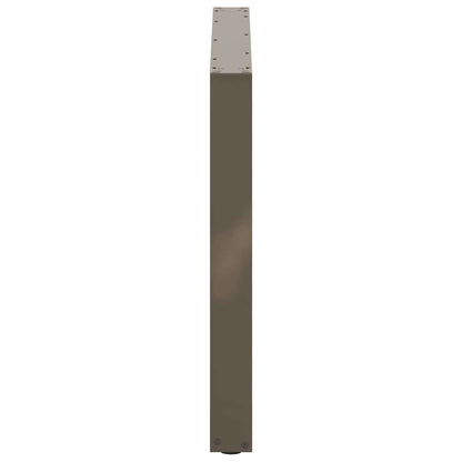 vidaXL Dining Table Legs U-Shaped 3 pcs Natural Steel 100x(72-73) cm Steel
