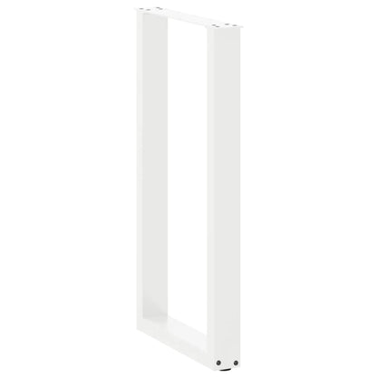 vidaXL Bar Table Legs U-Shaped 2 pcs White 40x(90-91) cm Steel