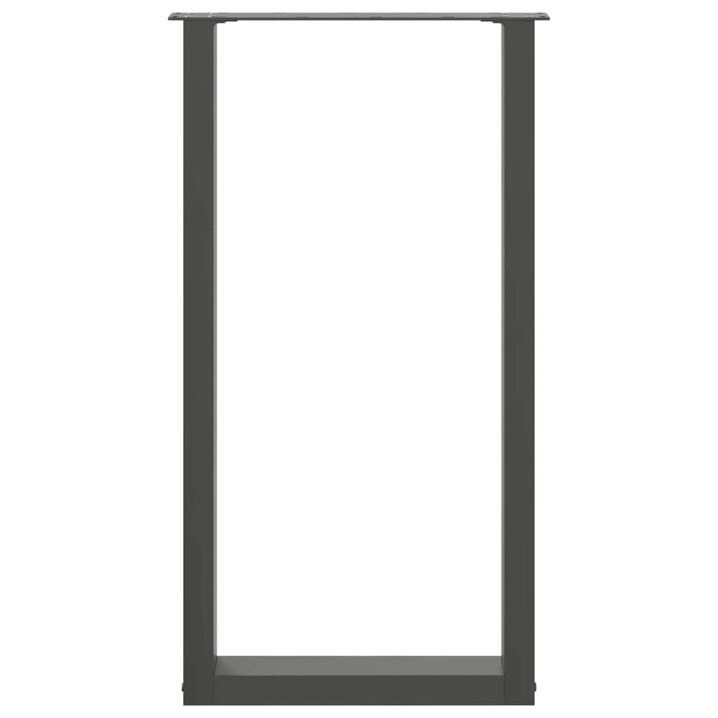 vidaXL Bar Table Legs U-Shaped 2 pcs Anthracite 40x(90-91) cm Steel