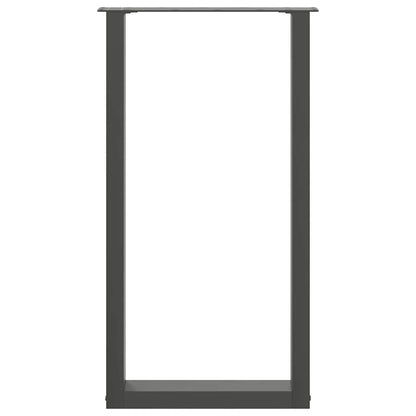 vidaXL Bar Table Legs U-Shaped 2 pcs Anthracite 40x(90-91) cm Steel