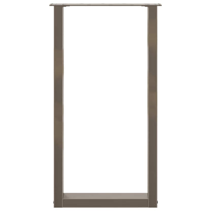 vidaXL Bar Table Legs U-Shaped 2 pcs Natural Steel 40x(90-91) cm Steel